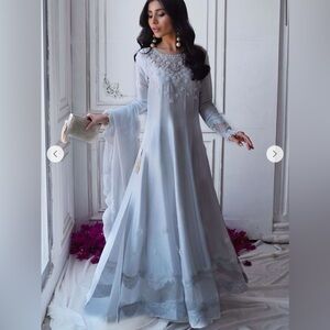 Farah Talib Aziz Silver Chloe Kalidaar / 2 piece